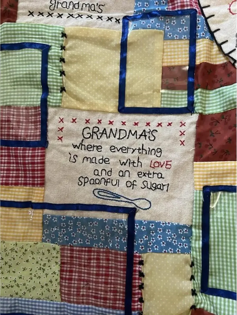 Grandmas Keepsake Quilt Wall Hanging